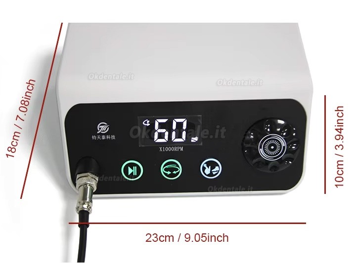 Micromotore dentale brushless TJJ HP88 con manipolo da 60000 giri/min e controllo a pedale